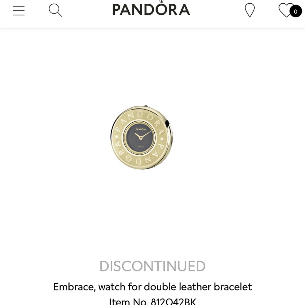 Pandora Watch for double Leather Bracelet